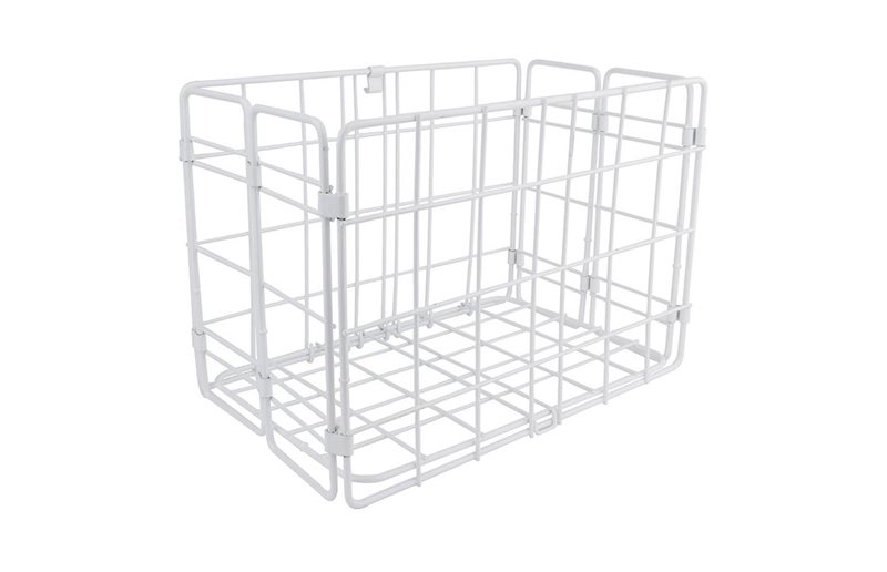 Wald Polkupyörän Kori Paketin Haltija 582 Rear Folding Basket White