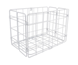 Pyöräkori tarakalle Wald 582 Rear Folding Basket White