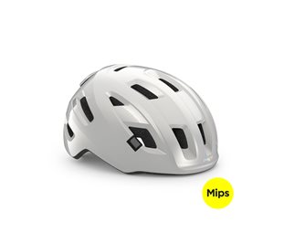 MET  Sykkelhjelm E-Mob Mips White/Glossy