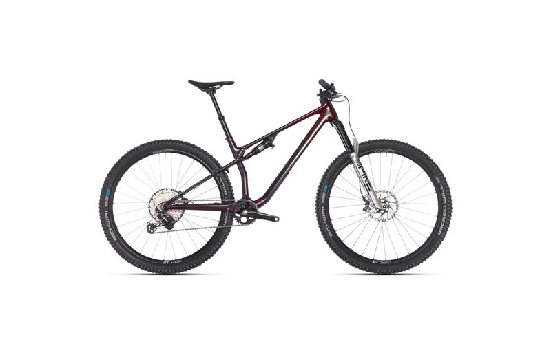 Heldämpad MTB Superior XF 9.7 DC Matte Carbon Berry