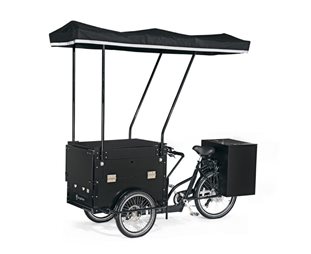 Laatikkopyörä Cargobike Classic Café Svart One Size