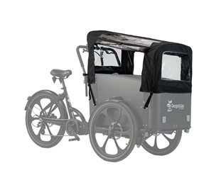 Cargobike Kapell 4-barn Flex / DeLight / Dog Black