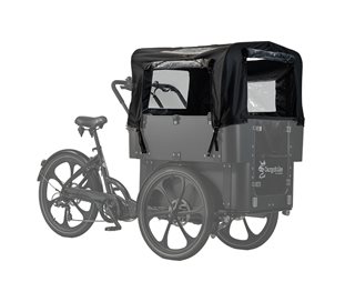 Cargobike Kapell 6-barn DeLight Kindergarden Black