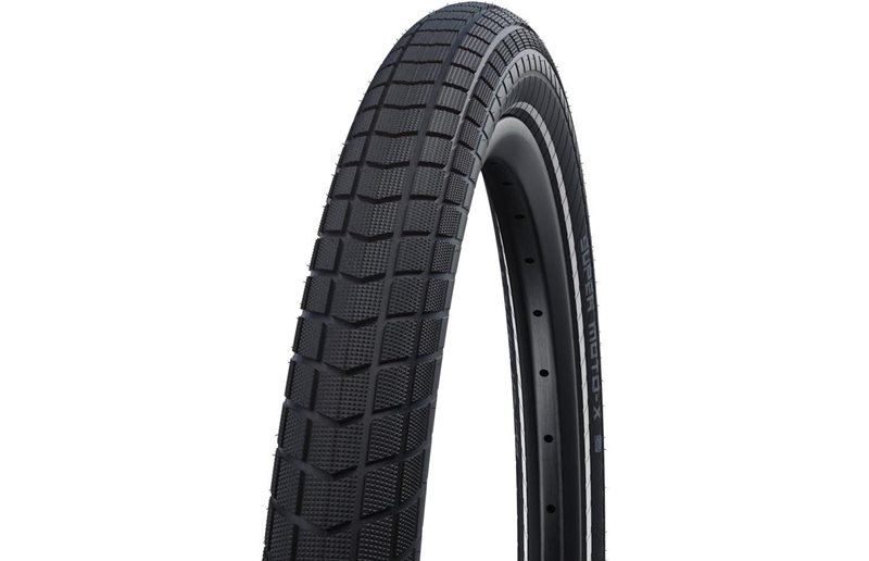 Schwalbe Sykkeldekk Super Moto-X Addix RaceGuard DD Snakeskin 20x2,80" Svart