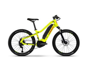 Lasten sähköpyörä HAIBIKE AllTrack Kids 24 Gloss Lime Crystal/Red