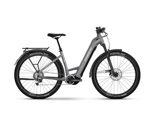 Naisten sähköpyörä HAIBIKE Trekking 7 Low Urban Grey/White Gloss