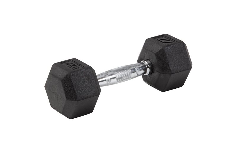 Master Fitness Hantler Hex Gummi / Krom