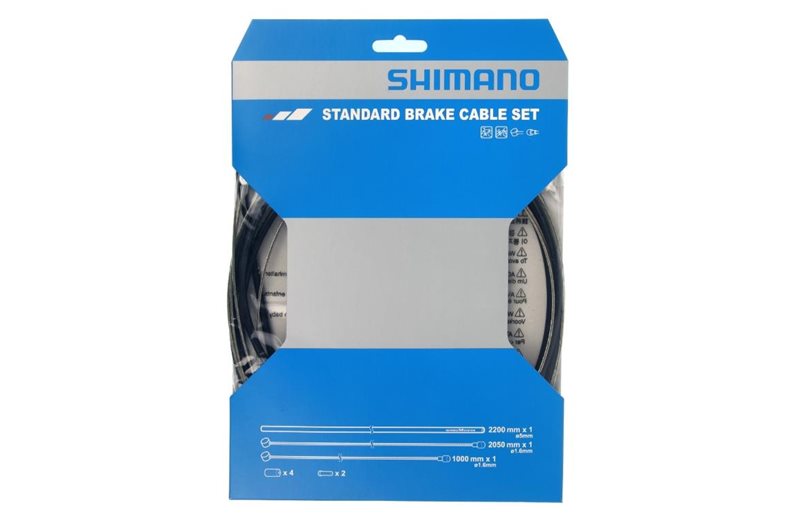 Shimano Bremsevaiersett Racer/MTB Dubbla Nipplar Sort