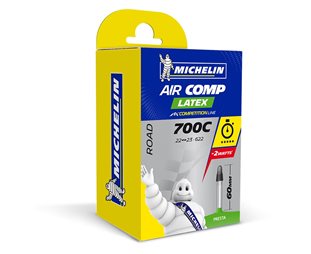 Michelin Sykkelslange Aircomp Latex tube 18/25-622 Racerventil 60 mm