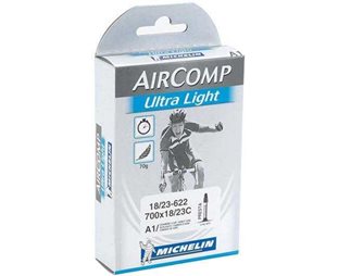 Michelin Sykkelslange Aircomp Ultra Light A1 18/23-622 racerventil 40 mm