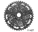 Kasetti Tektro CSM3308 8-vaihteinen 11-42T Musta