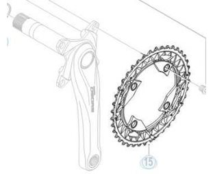 Shimano Eturatas Deore FC-M612 96 BCD 3x10-vaihteinen 40T Musta