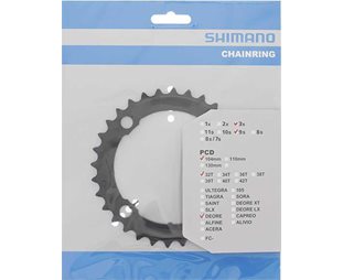 Drev Shimano Deore FC-M590 104 bcd 9 gear 32T sort