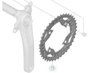 Shimano Eturatas FC-Mt500 AN 96 BCD 3x10-vaihteinen 40T Musta