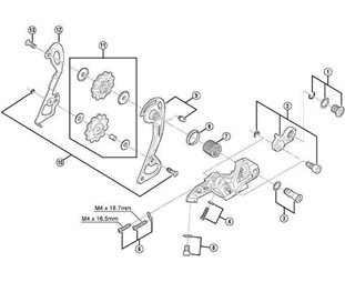 Shimano Inre Cage Xtr Rd-M980/985-Gs Y5Xc09000