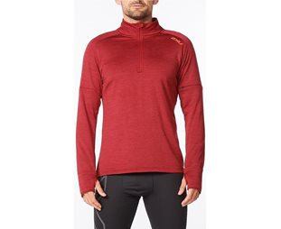 2XU Juoksupusero Ignition 1/4 Zip Miehet Rhubarb/Fiesta Reflective