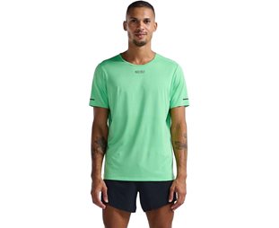 2XU Löpartröja Light Speed Tech Tee Herr Spring Green/Black Reflective