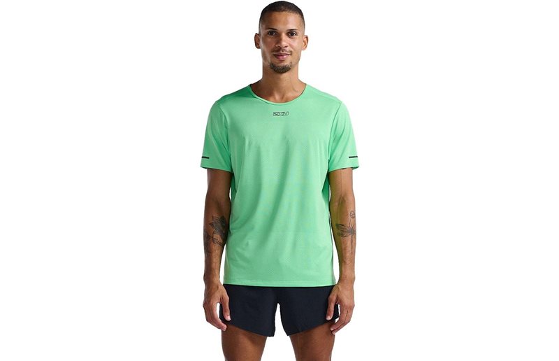 2XU Juoksupaita Light Speed Tech Tee Miesten Spring Green/Black Reflective