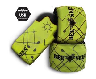 Bee Safe Løpevest Led Click Band USB Unisex Lime