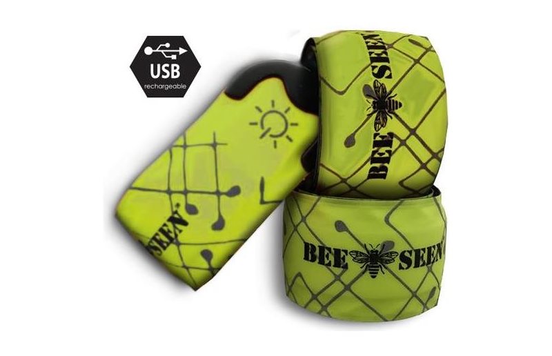 Bee Safe Løbevest Led Click Band USB Unisex Lime