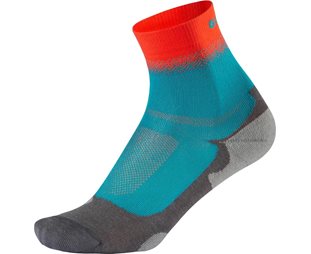 Gococo Löparstrumpor Light Sport High Unisex Dark Turquoise/Red Orange