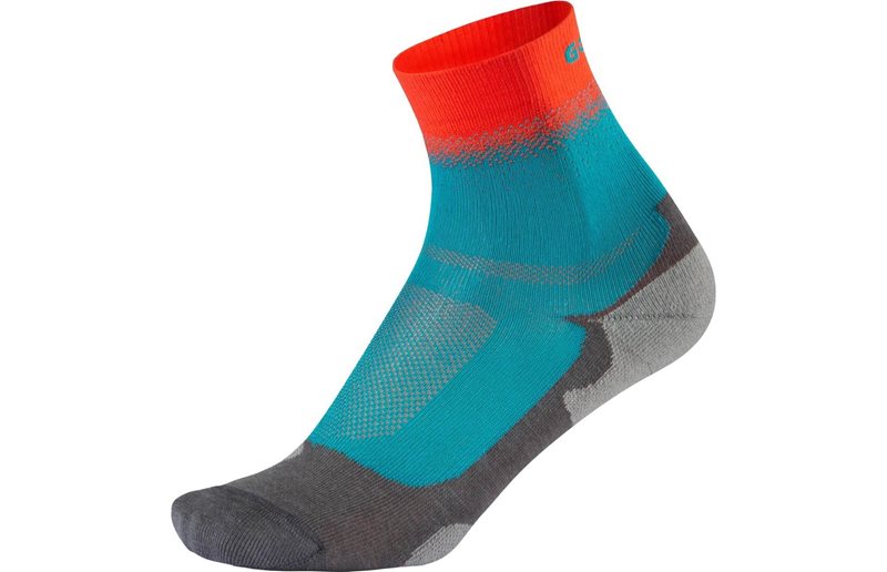 Gococo Löparstrumpor Light Sport High Unisex Dark Turquoise/Red Orange