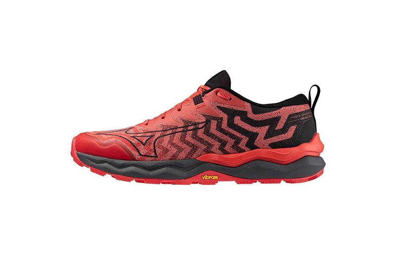 Mizuno Juoksukengät Wave Daichi 8 Miehet Cayenne/Black/High Risk Red