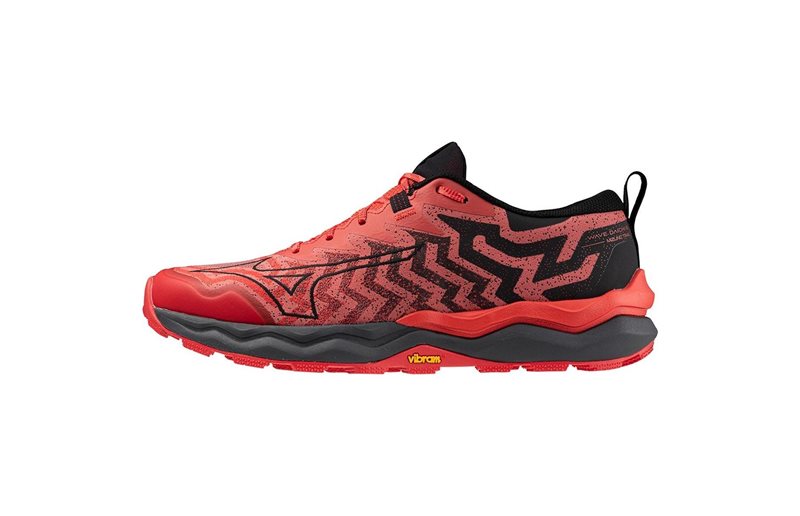 Mizuno Løbesko Wave Daichi 8 Herre Cayenne/Black/High Risk Red