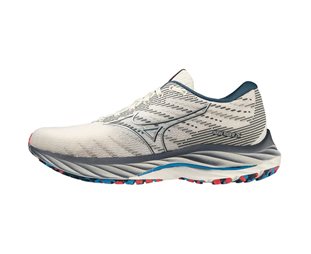 Mizuno Löparskor Wave Rider 26 Dam Snow White/Silver/Ibiza Blue