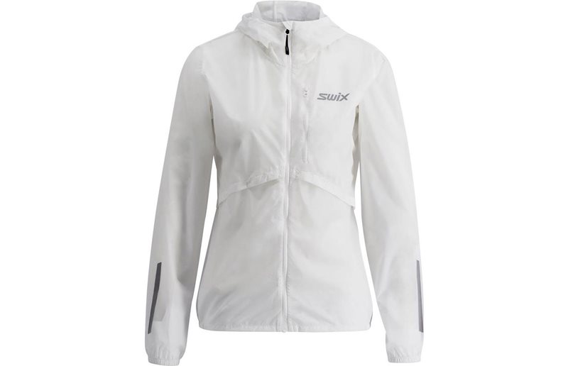 Swix Löparjacka Pace Wind Light Hooded Jacket Dam Bright White