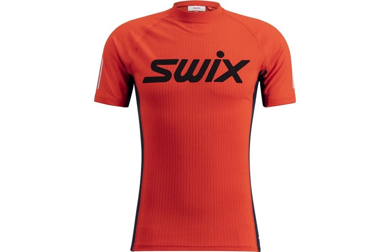 Swix Löpartröja Roadline Racex SS Herr Fiery Red/Dark Navy