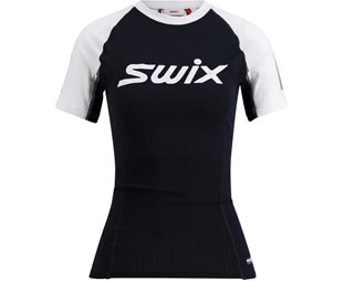 Swix Juoksupusero Roadline Racex SS Naiset Black/Bright White