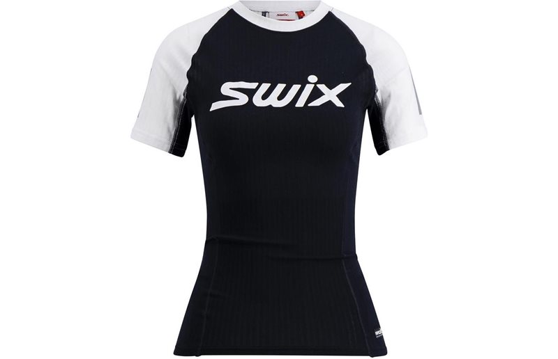 Swix Juoksupusero Roadline Racex SS Naiset Black/Bright White