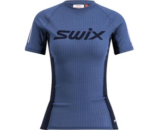 Swix Juoksupusero Roadline Racex SS Naiset Lake Blue/Dark Navy