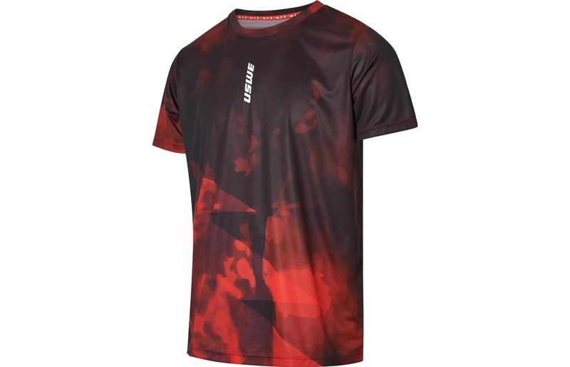 USWE Løbetrøje Dimma Trail Running SS Tee Herre Flame Red