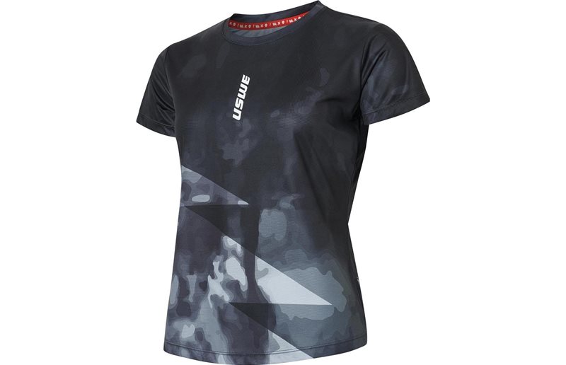 USWE Juoksupusero Dimma Trail Running SS Tee Naiset Black