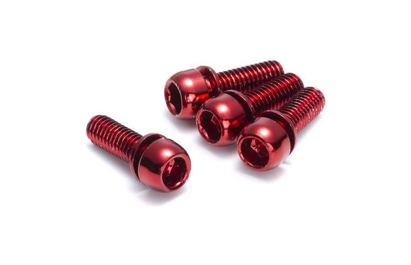 Reverse Skruvset Disc Brake Bolts Set M6x18mm Red