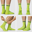 GripGrab Classic Regular Cut Kesäpyöräilysukat 3-Pack Yellow Hi-Vis
