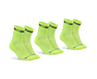 GripGrab Classic Regular Cut Sommarstrumpor 3-Pack Yellow Hi-Vis