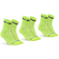 GripGrab Classic Regular Cut Kesäpyöräilysukat 3-Pack Yellow Hi-Vis
