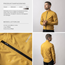 GripGrab PACR Lightweight Vedenpitävä pyöräilytakki Mustard Yellow