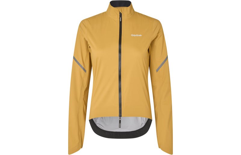 GripGrab PACR Lightweight Vedenpitävä Naisten pyöräilytakki Mustard Yellow