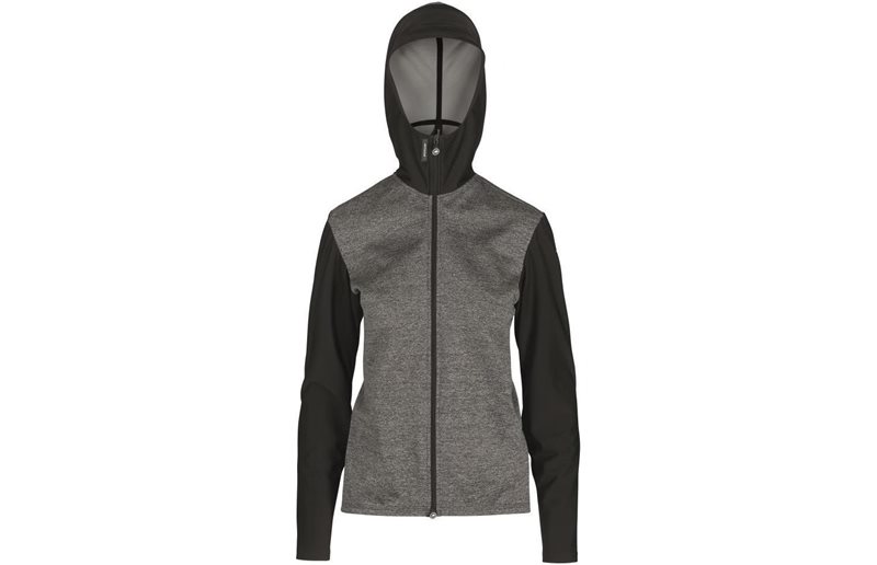 Assos Naisten pyöräilytakki Trail Kevät/Syksy Hoodie musta