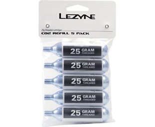 Lezyne Kuldioxid patroner Co2 Patron 25g 5-pak