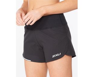 2XU Löparbyxor Aero 4-Inch Shorts Dam Black/Silver Reflective