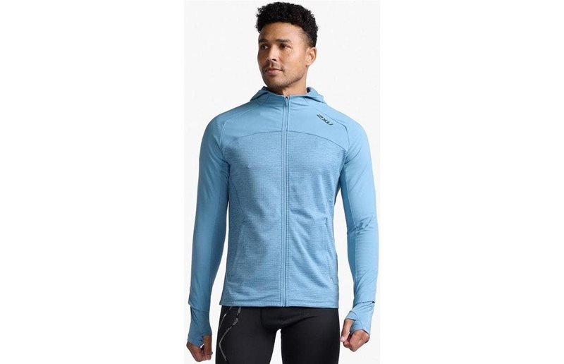 2XU Løbetrøje Ignition Shield Hood Mid Herre Black/Black Reflective