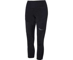 Saucony Juoksuhousut Time Trial Crop Tight Naiset Black