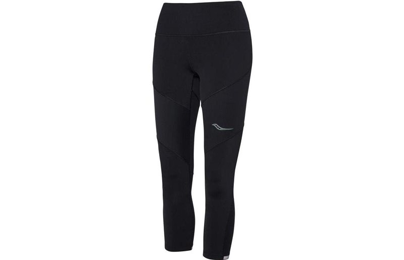 Saucony Löparbyxor Time Trial Crop Tight Dam Black