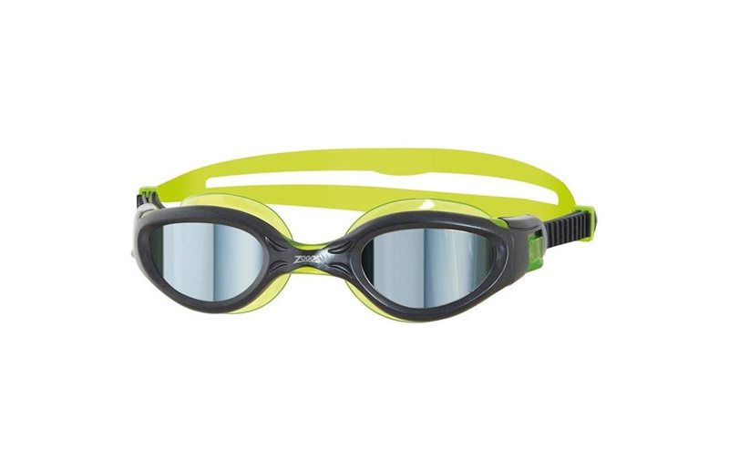 Zoggs Simglasögon Phantom Elite Junior Mirrored Goggle Unisex Gun Metal/Green/Mirror