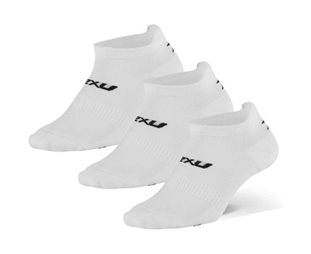 2XU Ankle Socks 3 Pack White/Black